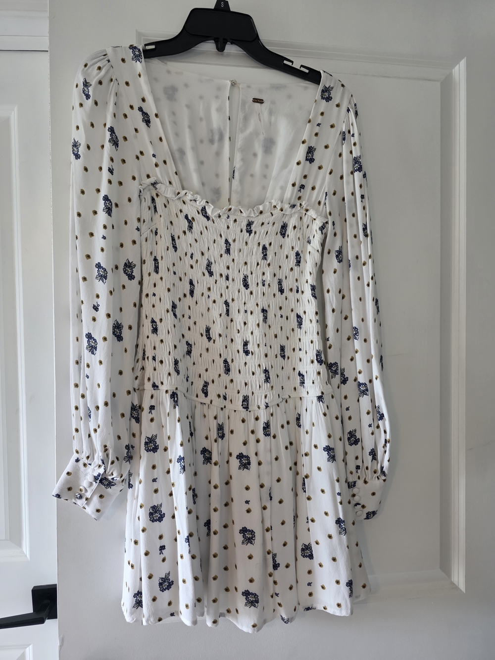Free People White Linen-Blend Mini Dress